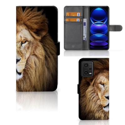 Xiaomi Redmi Note 12 5G | Poco X5 | Telefoonhoesje | Met pasjeshouder | Leeuw Xiaomi Redmi Note 12 5G | Poco X5 | Telefoonhoesje | Met pasjeshouder | Leeuw