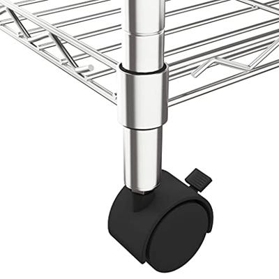 VidaXL Opbergrek 4-laags met wielen 200 kg 90x35x142 cm chroomkleurig