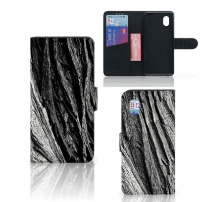 Book Style Case Alcatel 1B (2020) Boomschors Grijs | Portemonnee hoesje Book Style Case Alcatel 1B (2020) Boomschors Grijs | Portemonnee hoesje