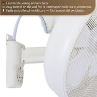 Lucci Air Wandventilator Breeze Wit Ø 46cm incl. Afstandsbediening - thumbnail