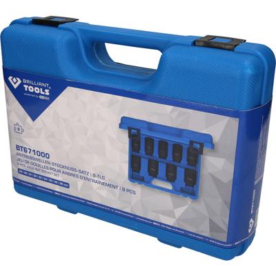 Brilliant Tools BT671000 Steeksteekpenset aandrijfassen, 9-delig Brilliant Tools BT671000 Steeksteekpenset aandrijfassen, 9-delig