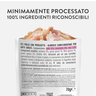 Schesir kip met ham (jelly) natvoer kat (zakjes) 2 dozen (24 x 70 g)