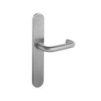 Intersteel Deurkruk Rond op XL schild blind - RVS - thumbnail