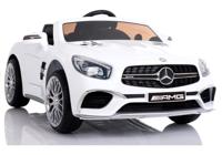 Viking Choice  Elektrische kinderauto Mercedes SL65 Wit – Met MP4 - thumbnail