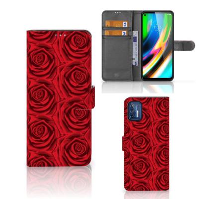 Motorola Moto G9 Plus Hoesje Red Roses Motorola Moto G9 Plus Hoesje Red Roses