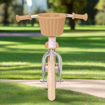 EVO loopfiets met mand - 10 inch - roze