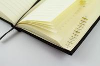 Kangaro K-5106 Alfabetboek A6 A-Z Linnen Hard Cover Zwart, 208 Pagina&apos;s, Leeslint, Elastiek - thumbnail