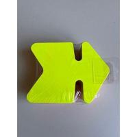 Fluor pijl 12x16 cm fluor geel 50 stuks - thumbnail