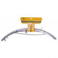 Voorspatbord 28" kunststof 50 mm - zilver / transparant