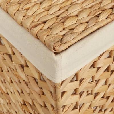 Wasmand met 3 vakken 75x42,5x52 cm waterhyacint Wasmand met 3 vakken 75x42,5x52 cm waterhyacint