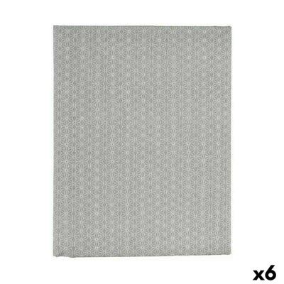 Tafelkleed Dun canvas Anti-vlek Ster 140 x 180 cm Grijs (6 Stuks)