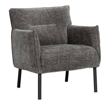 Fauteuil Teun - stof - antraciet - Leen Bakker