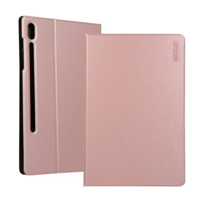 ENKAY horizontale Flip lederen draagtas met houder voor Samsung Galaxy tab S6 10 5 T860/T865 (Rose Gold)