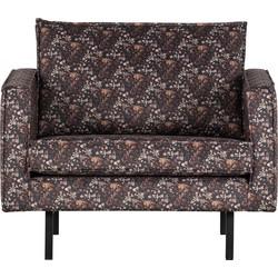 BePureHome Fauteuil 'Rodeo' Velvet, kleur Flower Chestnut