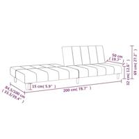 Slaapbank 2-zits fluweel lichtgrijs - thumbnail
