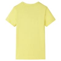 Kindershirt met girafprint 104 geel - thumbnail