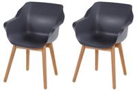 Hartman Sophie Studio Teak Tuinstoel - Set van 2 - Donkergrijs - thumbnail