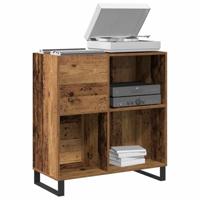 Platenkast met plank Oud hout 85 x 38 x 89 cm Bewerkt hout - thumbnail