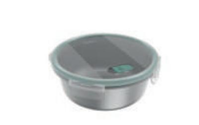 Rotho Nala Clic and Lock Vershouddoos 1.4L Mistletoe Green/RVS Rotho Nala Clic and Lock Vershouddoos 1.4L Mistletoe Green/RVS