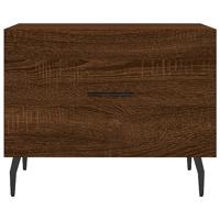 Salontafel 50x50x40 cm bewerkt hout bruin eikenkleur - thumbnail