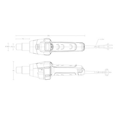 Steinel 089542 HEISSLUFTGEBLAESE HM 2620 E KF SET Heteluchtpistool 2300 W Brushless - thumbnail