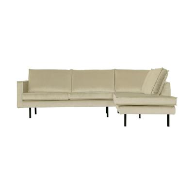WOOOD Hoekbank 'Rodeo' Rechts, Velvet, kleur Pistache