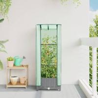 VidaXL Plantenbak verhoogd met kashoes 40x40x123 cm rattanlook - thumbnail