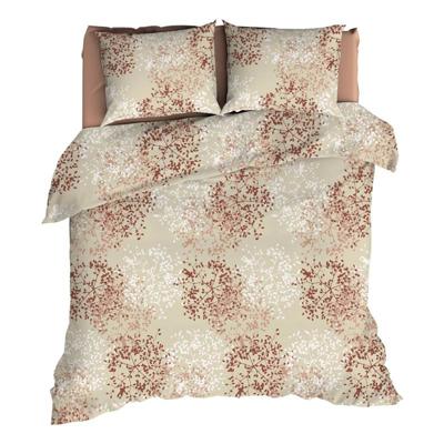 Romanette Flanellen Dekbedovertrek Calanche Beige/Terra-Lits-jumeaux (240 x 200/220 cm)