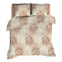 Romanette Flanellen Dekbedovertrek Calanche Beige/Terra-Lits-jumeaux (240 x 200/220 cm) - thumbnail