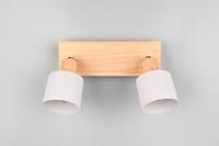 Trio Dubbele plafondlampShanti met houtlook - 862700276 - thumbnail