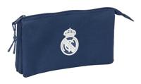 Pennenetui met 3 vakken Real Madrid C.F. Marineblauw 22 x 12 x 3 cm - thumbnail