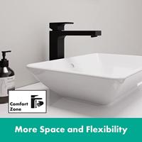 Hansgrohe Wastafelmengkraan Vernis Shape Eengreeps 230 Zinc Met Trekwaste Mat Zwart - thumbnail