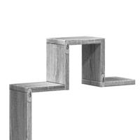 Wandschap 104,5x10x43 cm bewerkt hout grijs sonoma eikenkleurig - thumbnail