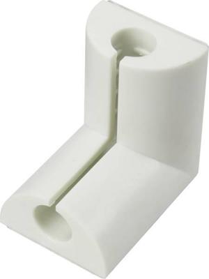 TRU COMPONENTS Kabelclip 1226938 Bundel-Ø (bereik) 8 mm (max) Voor hoekmontage Wit 1 stuk(s)