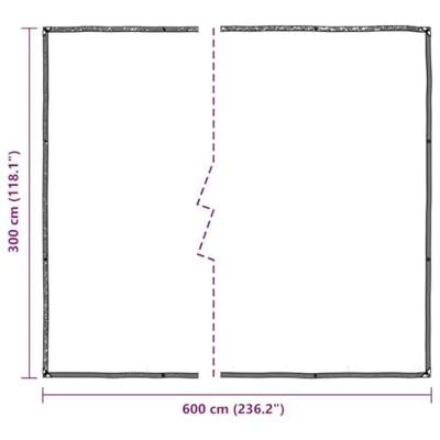 VidaXL Doorzichtig zeildoek met zeilringen 3x6 m polyethyleen