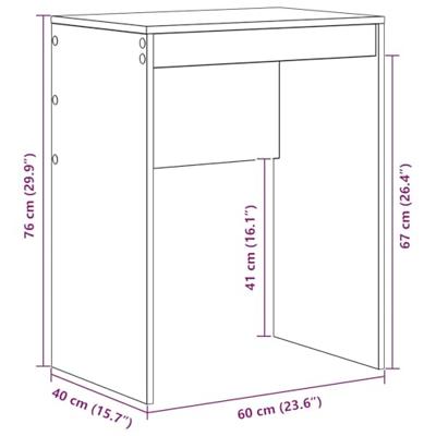 Bureau met lade 2 pcs Oudhout
