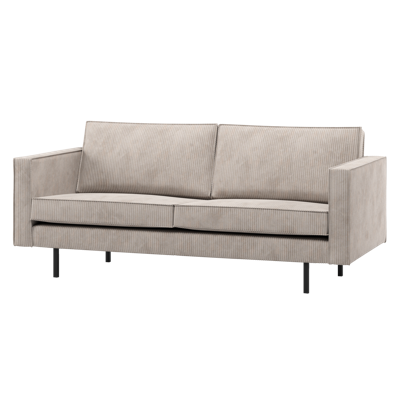 WOOOD Rodeo 2,5-zits bank ribstof ecru WOOOD Rodeo 2,5-zits bank ribstof ecru