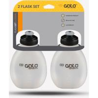 Outwet Gato drinkflessen set 2 stuks 200ml zwart/transparant - thumbnail