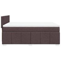 Boxspring met matras stof donkerbruin 160x200 cm - thumbnail