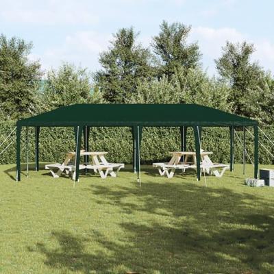 Partytent Groen en Wit 800 x 400 x 266 cm Polyester en staal