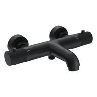Badmengkraan Thermostatisch BWS Ridged Hartafstand 15 cm Mat Zwart - thumbnail