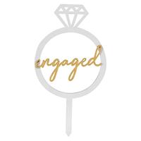 Ginger Ray taarttoper engaged 22 cm | 20 stuks - thumbnail