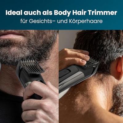 Clatronic HSM/R 3827 chrom-schwarz USB-C Baardtrimmer Zwart/zilver