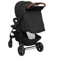 VidaXL Kinderwagen 2-in-1 staal antracietkleurig - thumbnail