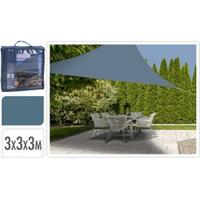 Schaduwdoek driehoek 3x3x3m - blauw - thumbnail