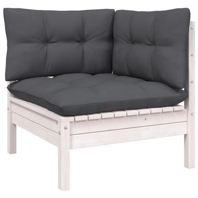 6-delige Loungeset met kussens massief grenenhout - thumbnail