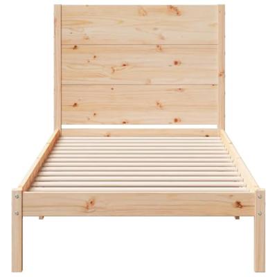 Bedframe extra lang zonder matras massief hout 90x210 cm