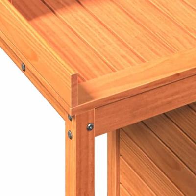 Oppottafel met schappen 82,5x50x109,5 cm grenenhout bruin Oppottafel met schappen 82,5x50x109,5 cm grenenhout bruin