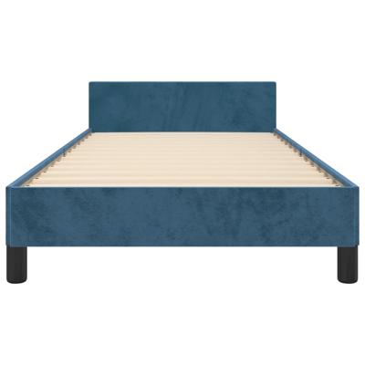 Bedframe zonder matras 120x190 cm fluweel donkerblauw