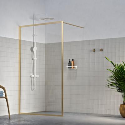 Sealskin Contour inloopdouche incl. antikalk 140x200cm geborsteld goud